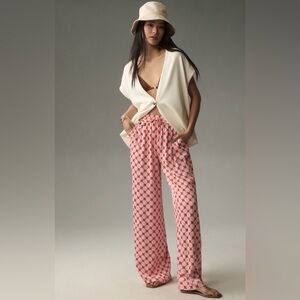 Maeve Straight-Leg Pull-On Silk Pants